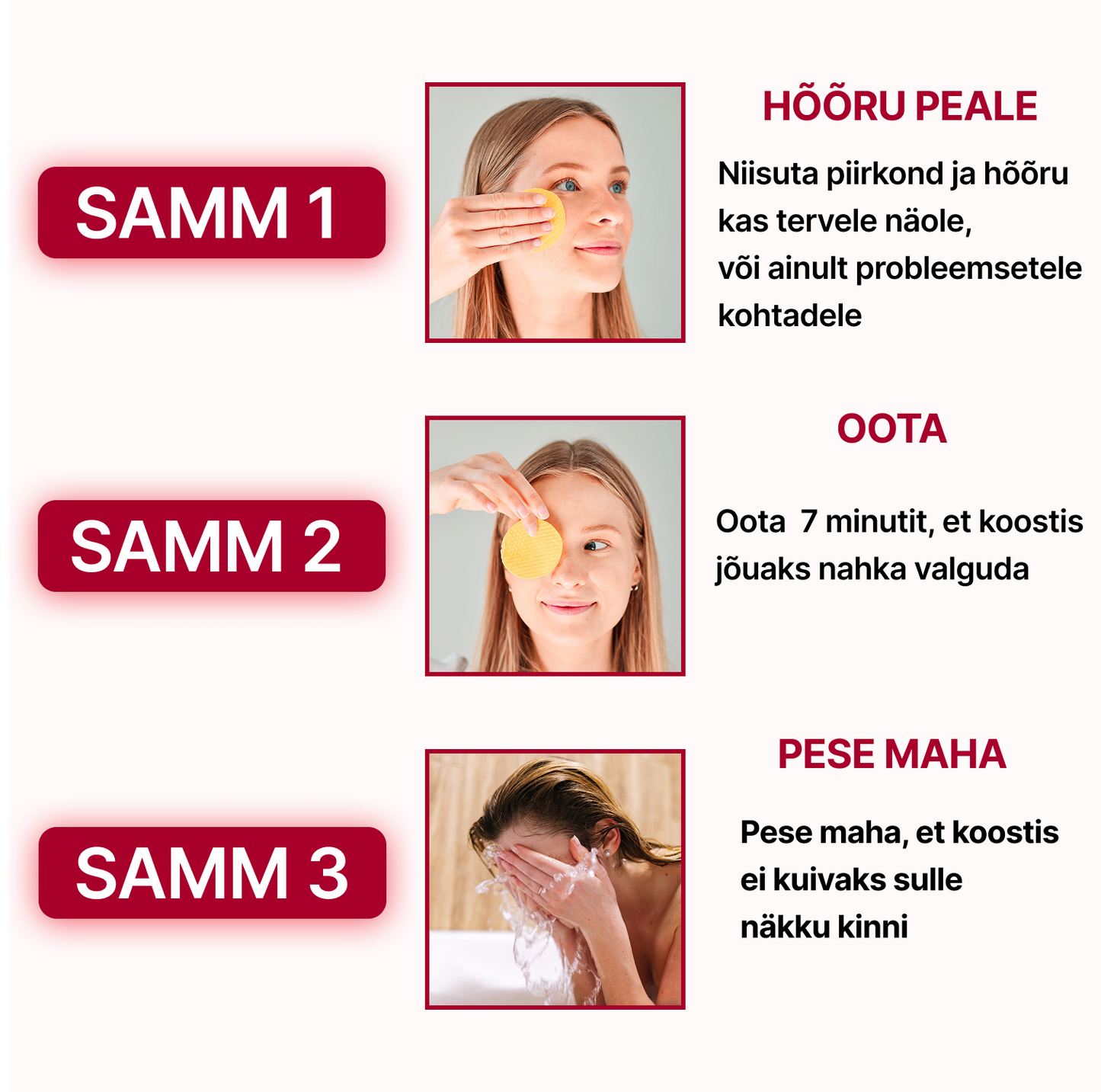 kojikhappe ja kurkumi näopadjad