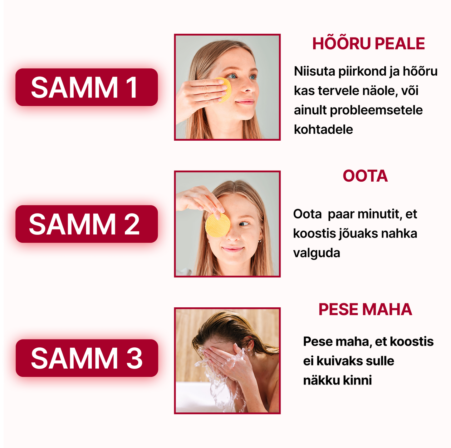 kojikhappe ja kurkumi näopadjad